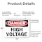 Signmission High Voltage Danger Sign, Plastic, 14in W x 10in L, 2PK OS-2PACK-DS-P-1014-L-19395 - alternate 2